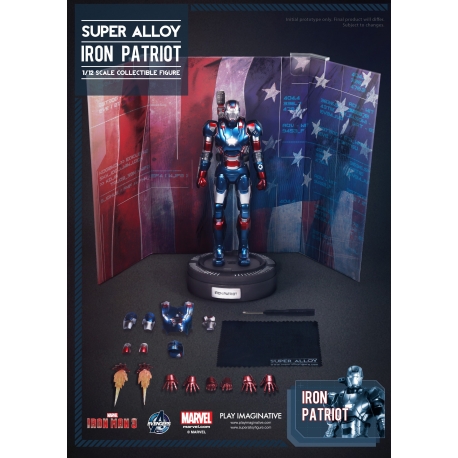 P.I. - Super Alloy - 1/12 Scale - Iron Man 3 - Iron Patriot Figure