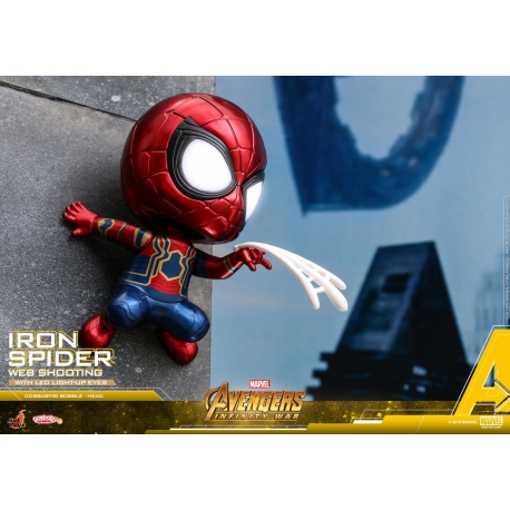 [Pre-Order] Hot Toys - COSB432 - Avengers: Infinity War - Cosbaby (S) Bobble-Head - Iron Spider (Web Shooting)