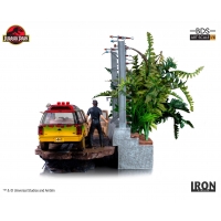Iron Studios - T-Rex Attack BDS Art Scale 1/10 - Jurassic Park (SET B)