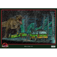 Iron Studios - T-Rex Attack BDS Art Scale 1/10 - Jurassic Park (SET B)