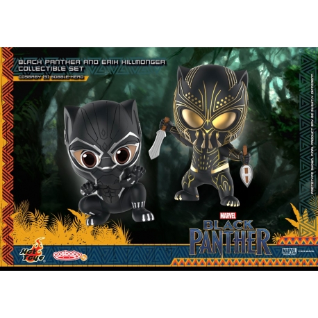 [Pre-Order] Hot Toys - COSB487 - Black Panther - Cosbaby (S) Bobble-Head - Black Panther Movbi and Black Panther Collectible Set