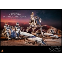 [Pre-Order] Hot Toys - TMS077 - SW: The Clone Wars - 1/6th scale Heavy Weapons Clone Trooper and BARC Speeder with Sidecar Set